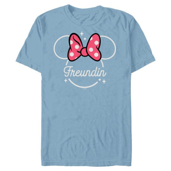 Disney Minnie Mouse Freundin Head Icon Magic Friend German- Short Sleeve Blended T-Shirt for Adults - Customized-Ocean Blue