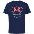 thumbnail image 1 of Disney Minnie Mouse Freundin Head Icon Magic Friend German- Short Sleeve Cotton T-Shirt for Adults - Customized-Navy, 1 of 5