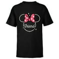 thumbnail image 1 of Disney Minnie Mouse Friend Head Icon Magic Vacation Trip- Short Sleeve T-Shirt for Kids - Customized-Black, 1 of 5