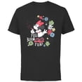 thumbnail image 1 of Disney Minnie Mouse Full Bloom Fun! Flowers Botanical Garden - Short Sleeve Cotton T-Shirt for Adults - Customized-Black, 1 of 5