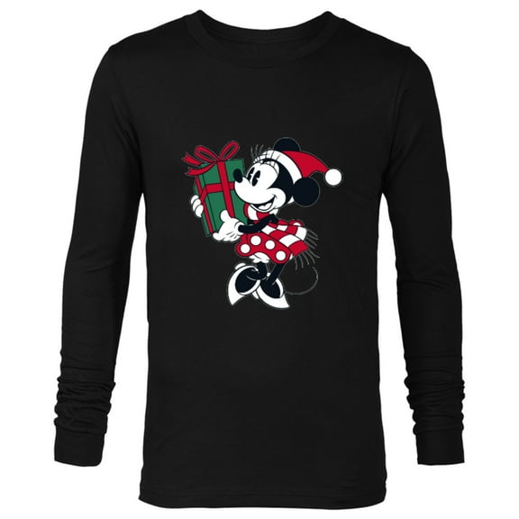 Disney Minnie Mouse Gift Holiday - Long Sleeve T-Shirt for Men – Customized-Black