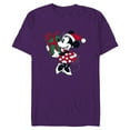 thumbnail image 1 of Disney Minnie Mouse Gift Holiday - Short Sleeve Blended T-Shirt for Adults – Customized-Purple, 1 of 5
