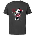 thumbnail image 1 of Disney Minnie Mouse Gift Holiday - Short Sleeve Cotton T-Shirt for Adults - Customized-Charcoal, 1 of 5