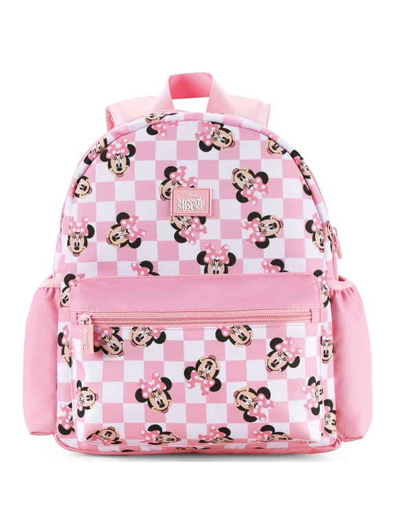 Minnie Mouse Girl Cute Backpack Water Resistant Toddler Backpack School Kids Pink Elementary Bookbag