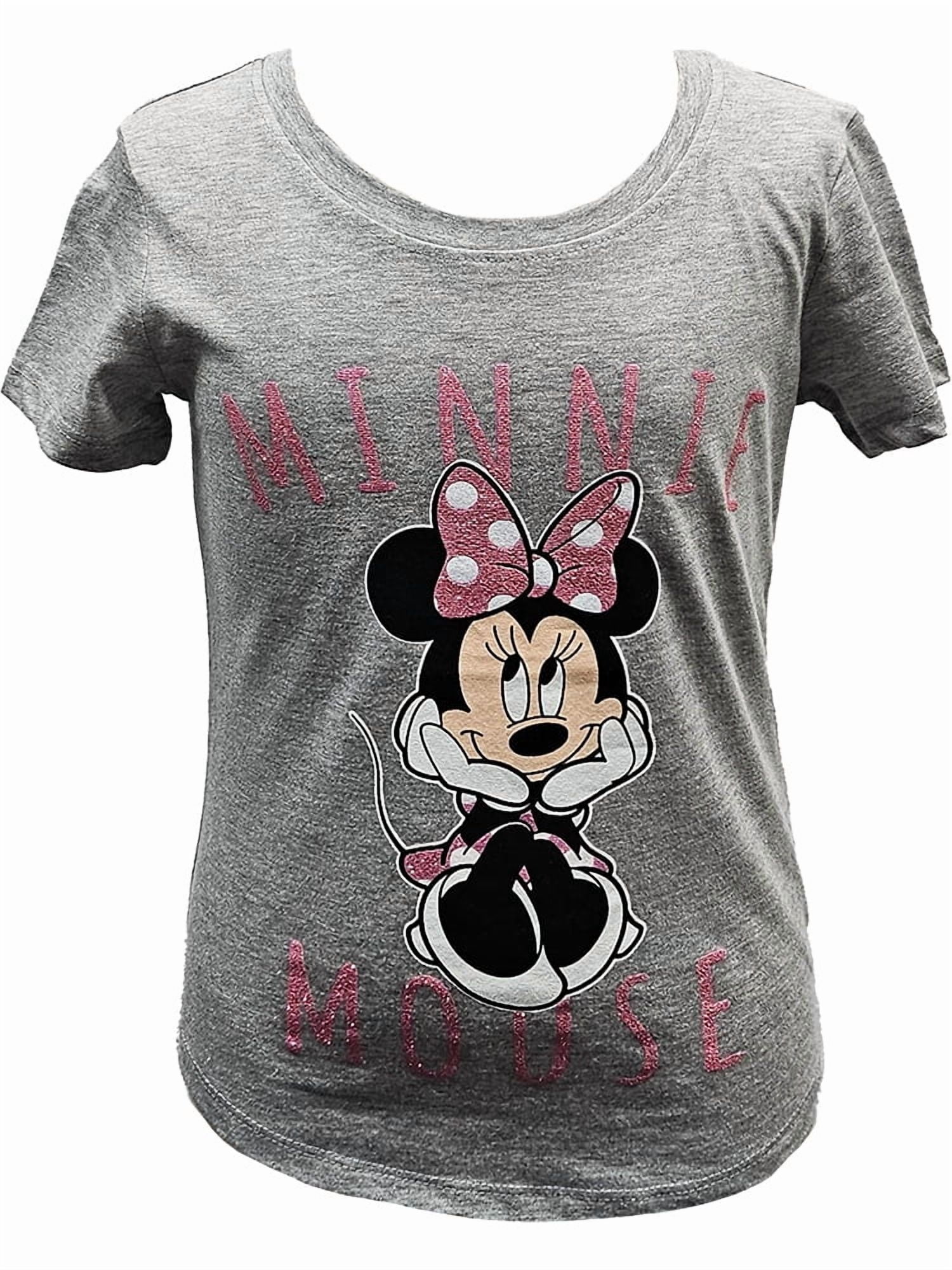 Disney Minnie Mouse Sitting Youth Fashion Tee, XS-L (Girl's)