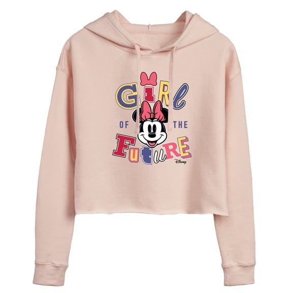 Disney - Minnie Mouse - Girl of the Future - Juniors Cropped Pullover Hoodie