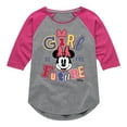thumbnail image 1 of Disney - Minnie Mouse - Girl of the Future - Toddler & Youth Girls Raglan Graphic T-Shirt, 1 of 4