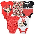 thumbnail image 1 of Disney Minnie Mouse Girl's 5-Piece Short Sleeve Baby Bodysuit Onesie Set, 1 of 6