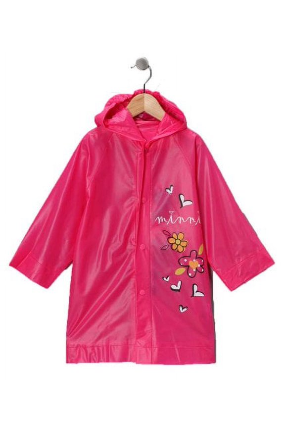 Disney Minnie Mouse Girl's Pink Rain Slicker Size Small 2/3