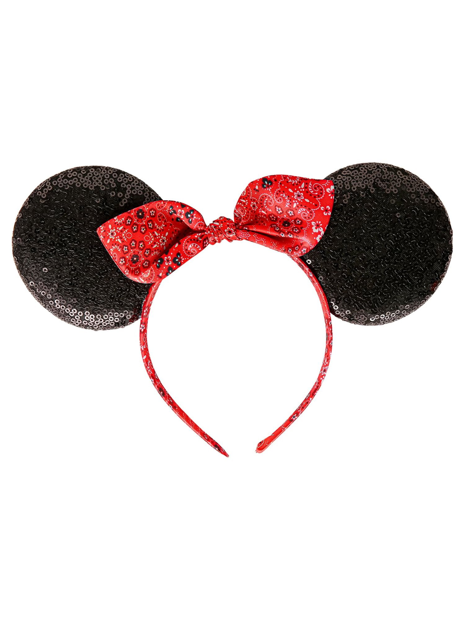 Disney Minnie Mouse Girl's Red Glitter Bow Headband
