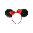 thumbnail image 1 of Disney Minnie Mouse Girl's Red Glitter Bow Headband, 1 of 3