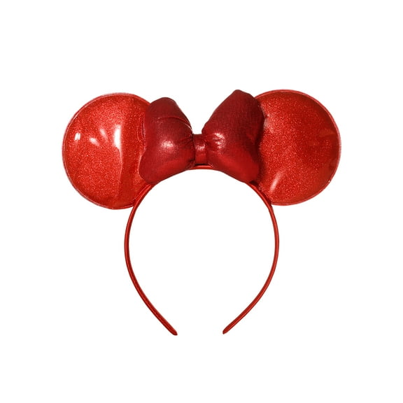 Disney- Minnie Mouse Girl's/ Tween Red Glitter Bow Ears Headband