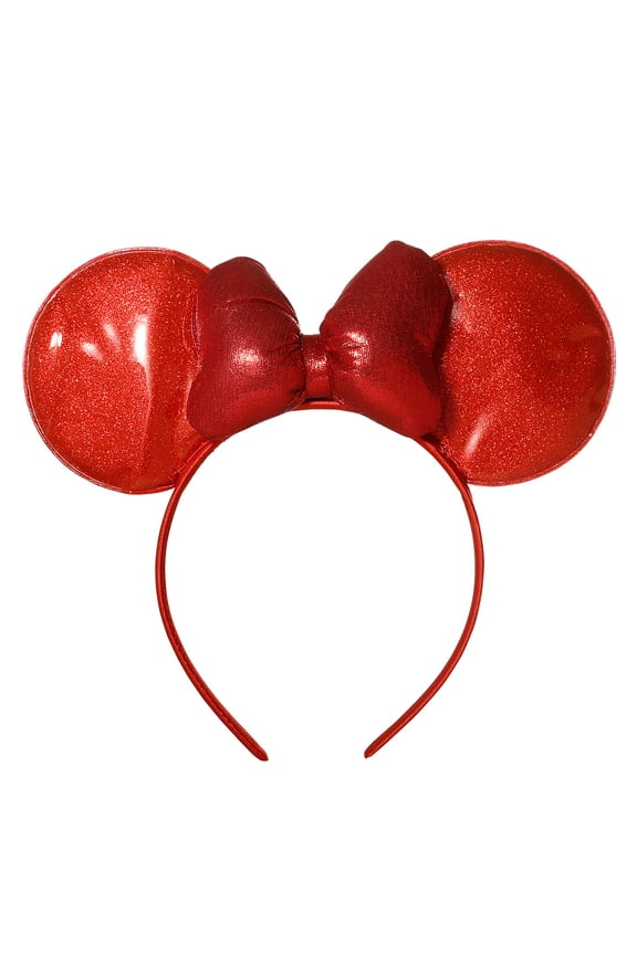 - Minnie Mouse Girl's/ Tween Red Glitter Bow Ears Headband