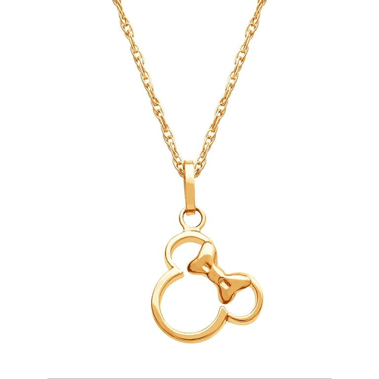 Minnie mouse gold pendant sale