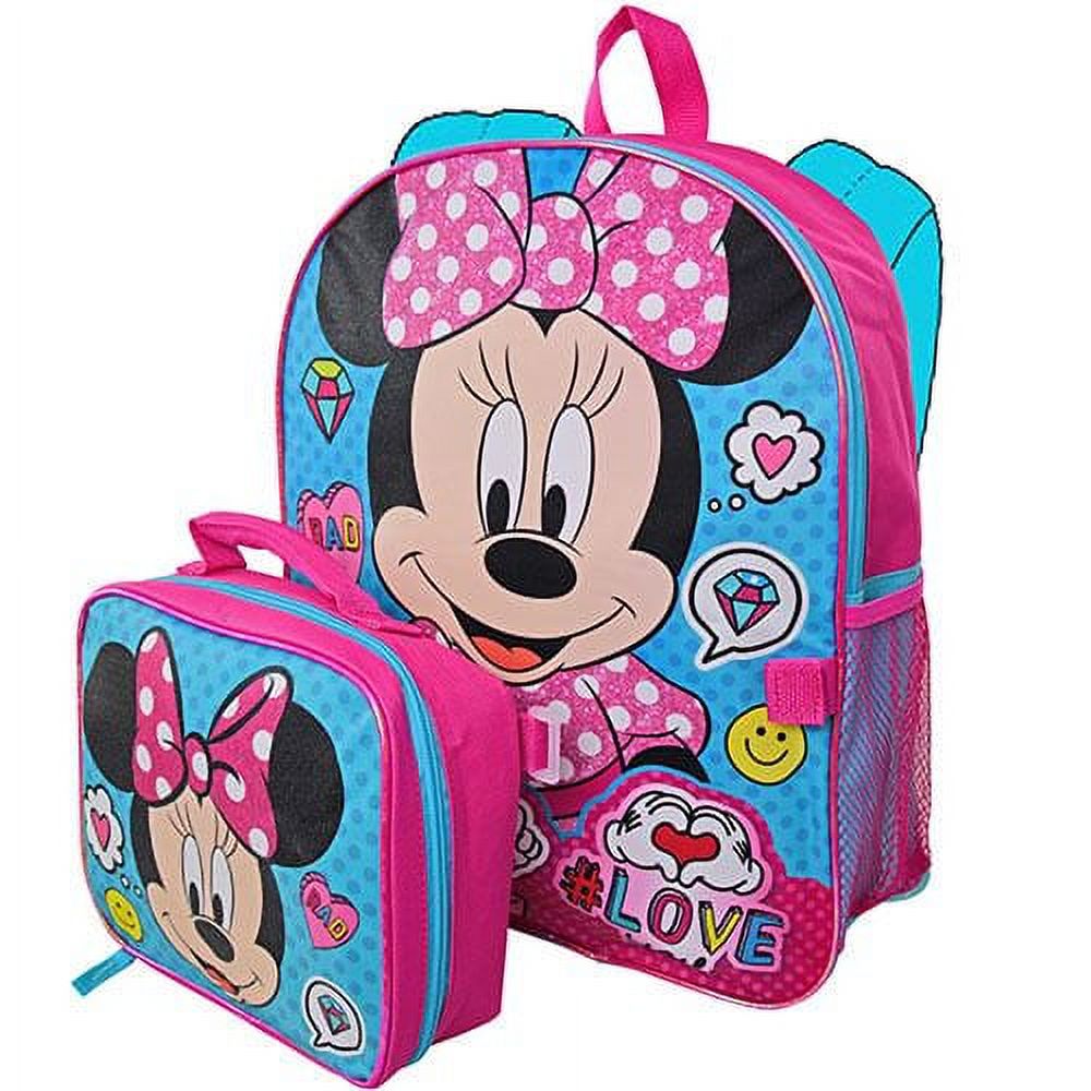 Disney Minnie Mouse Girls 16" Cargo School Backpack With Detachable Lunch Bag - image 1 of 1