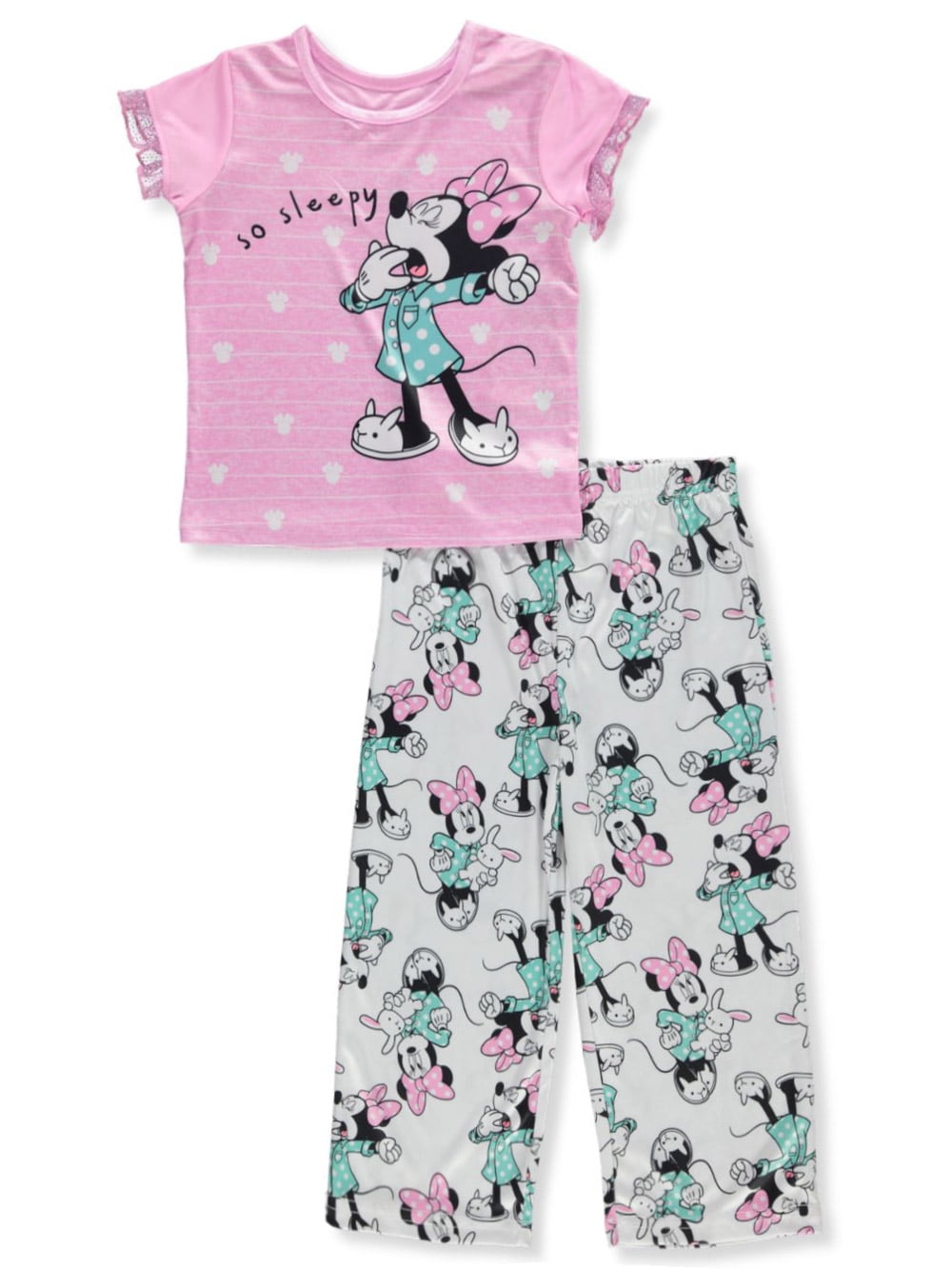 Disney Minnie Mouse Girls' 2Piece Smile Pajamas pink/multi, 3t