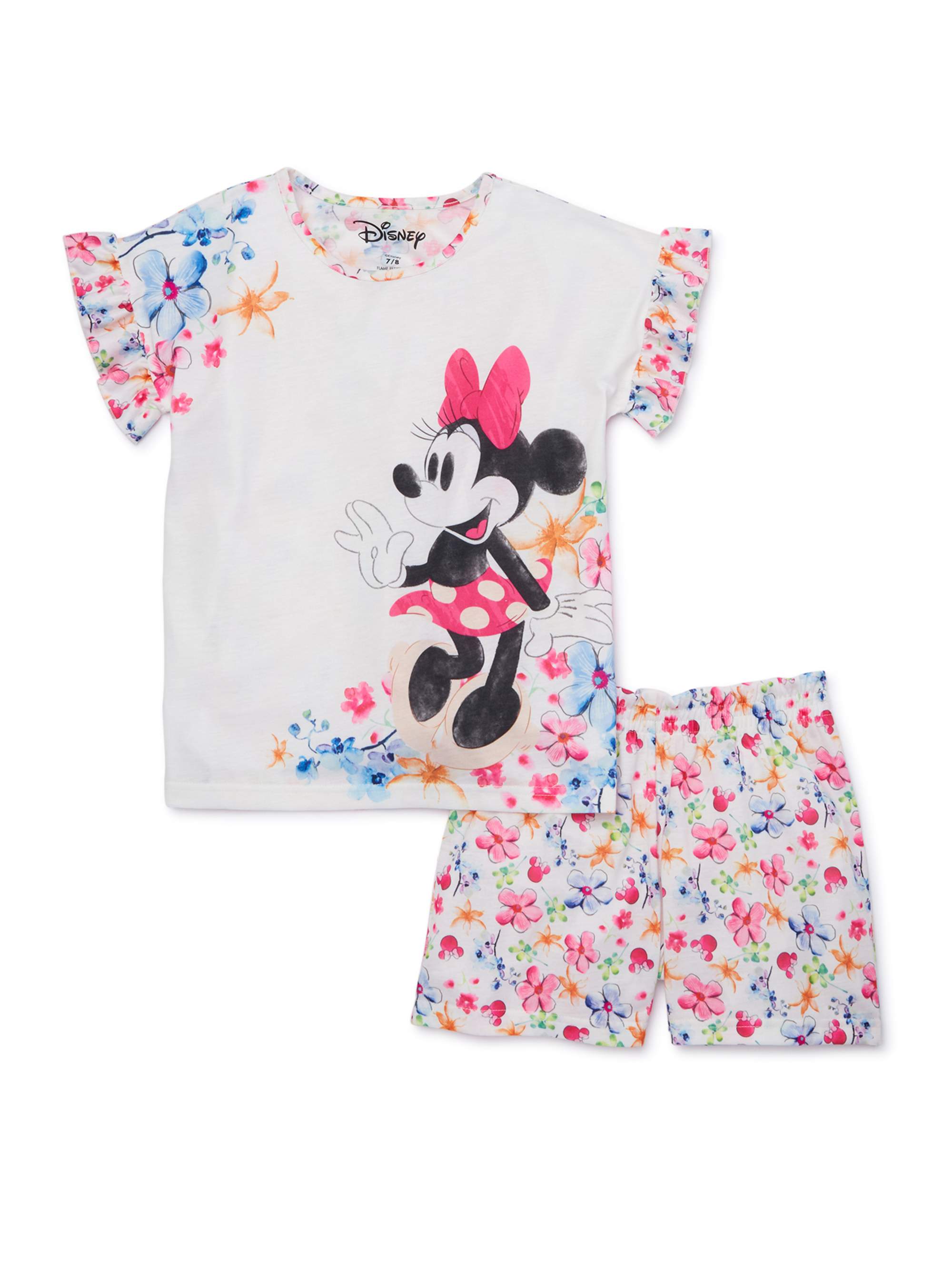 Disney Minnie Mouse Girls 4-12 Exclusive Short Sleeve Tee & Matching Short Pajama Set - image 1 of 2
