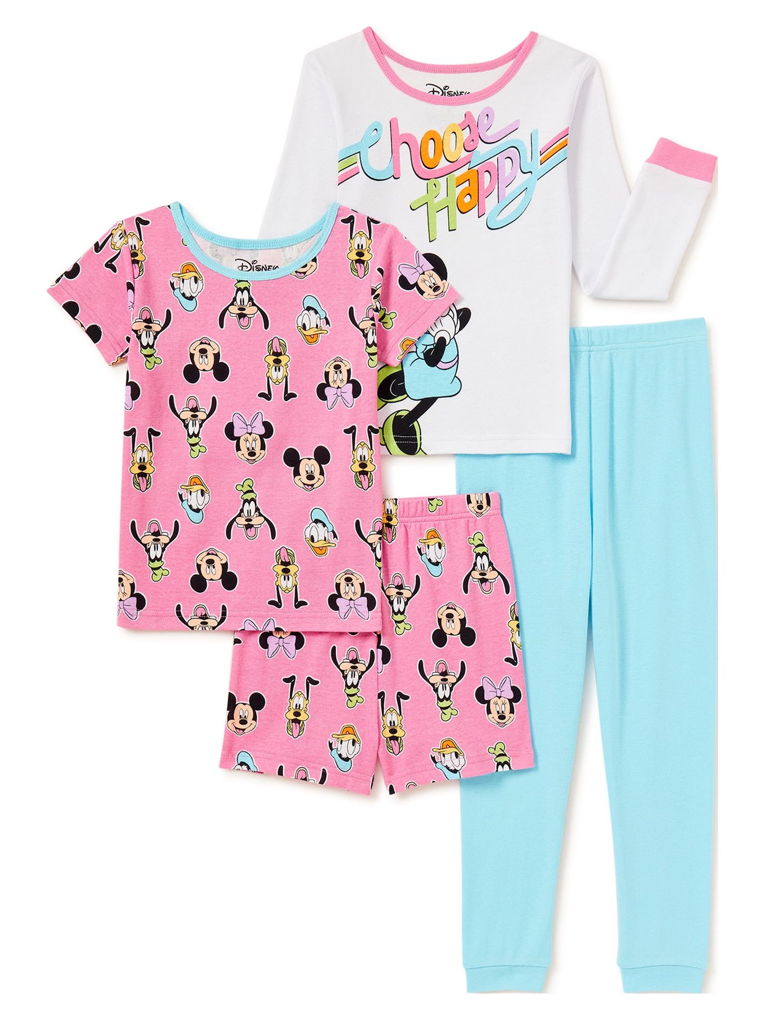 Disney Minnie Mouse Girls 4-Piece Pajama Set, Sizes 4-10 - image 1 of 4