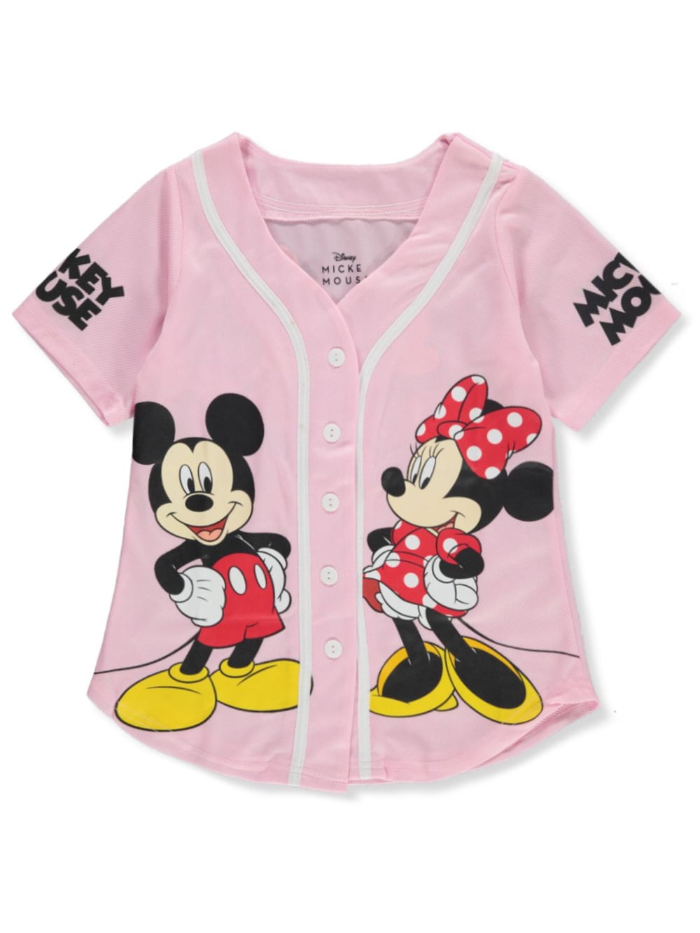 Disney Minnie Mouse Girls' Baseball Jersey pink, 4 5 (Little Girls