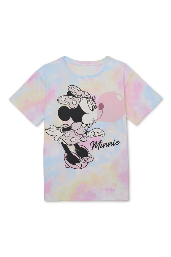 Minnie Mouse Girls Short Sleeve Graphic T-Shirt, Sizes 4-16
