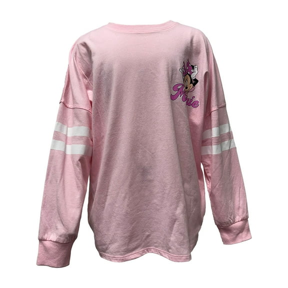 Disney Minnie Mouse Girls Graphic Jersey Tee with Long Sleeves, Sizes 4-16