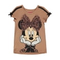 thumbnail image 1 of Disney Minnie Mouse Girls' Leopard T-Shirt Color: brown Size: 4, 1 of 3