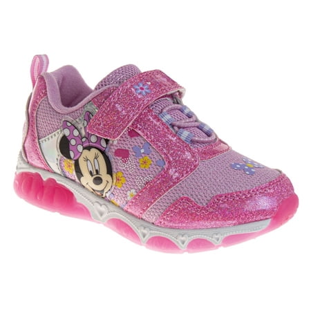 Disney Minnie Mouse Girls Light Up Sneakers. (Little Kids Toddler)Pink, Size: 9