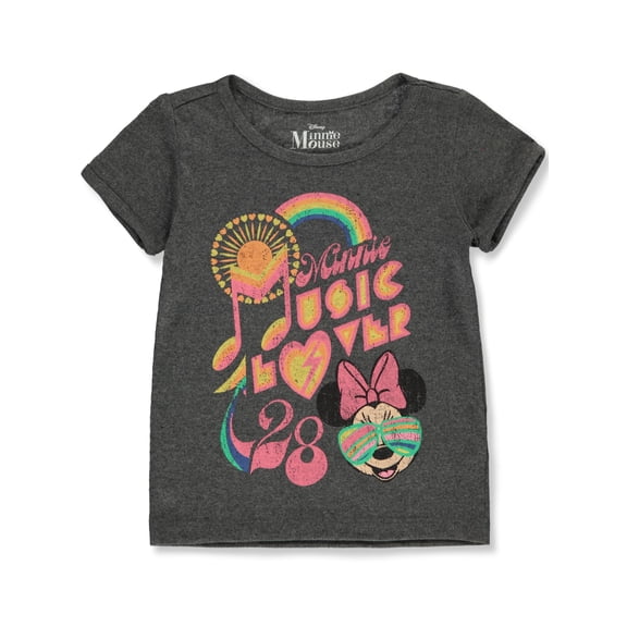 Disney Minnie Mouse Girls' Mickey T-Shirt Color: gray Size: 3t