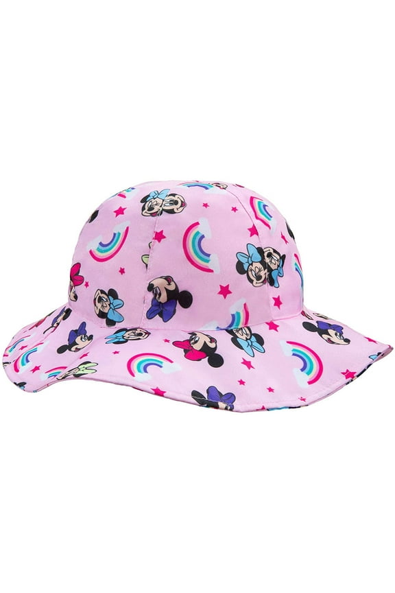 Minnie Mouse Girls Pink Bucket Hat - Ages 2-7 Years