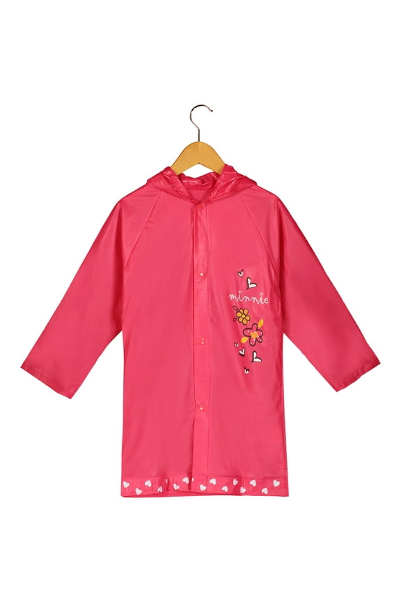 Minnie Mouse Girls Pink Rain Slicker Size Large 6/7