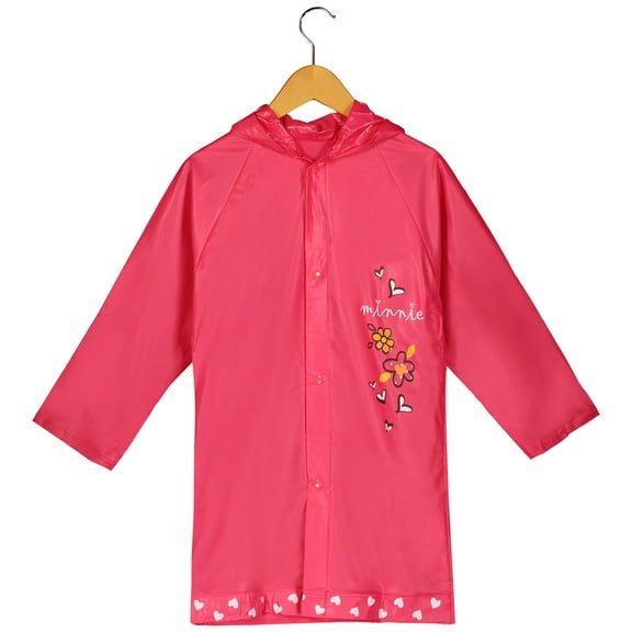 Disney Minnie Mouse Girls Pink Rain Slicker Size Small 2/3