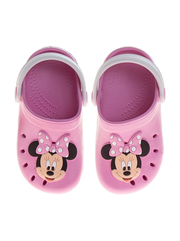 Minnie Mouse Girls Slip-On Clogs with Back Strap (Toddler), Pink, Size: 11-12