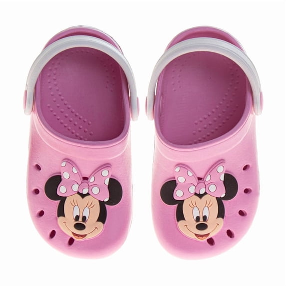 Disney Minnie Mouse Girls Slip-On Clogs with Back Strap (Toddler), Pink, Size: 5-6