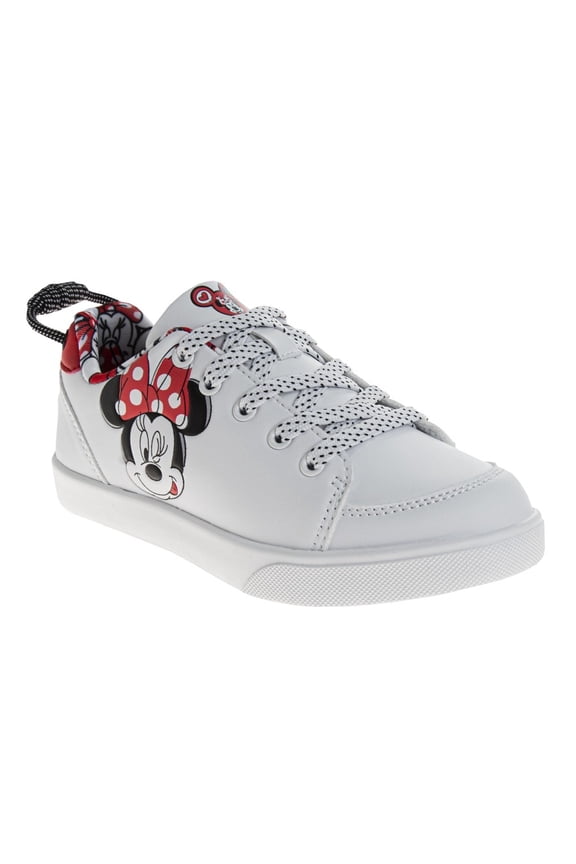 Minnie Mouse Girls Sneakers. (Little Kids Big Kids)White Red, Size: 4