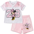 thumbnail image 1 of Disney Minnie Mouse Girls Soccer Jersey & Shorts Set, Pink 2-Piece Outfit, Toddler & Little Girls Sizes 2T-6X, 1 of 7