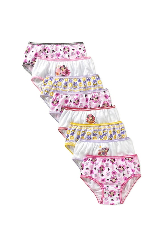 Disney Minnie Mouse Girls Underwear, 7 + 1 Pack Panties (Little Girls & Big Girls)