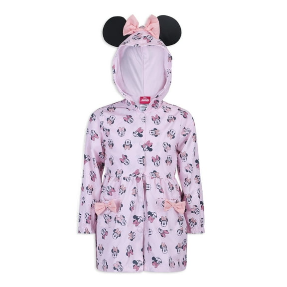 Disney Minnie Mouse Girls Windbreaker Jacket for Toddler and Big Kids - Pink