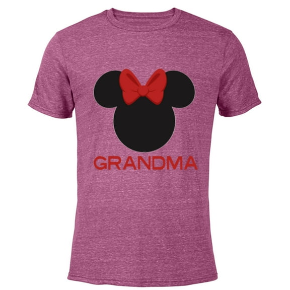 Disney Minnie Mouse Grandma Family - Short Sleeve Blended T-Shirt for Adults – Customized-Purple