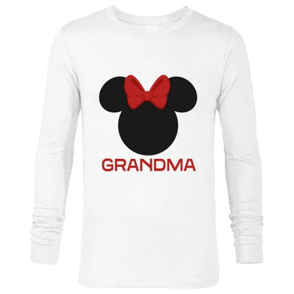 Disney Minnie Mouse Grandma Red Bow Family Mother’s Day - Long Sleeve T-Shirt for Men - Customized-White