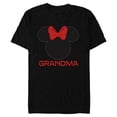 thumbnail image 1 of Disney Minnie Mouse Grandma Red Bow Family Mother’s Day - Short Sleeve Blended T-Shirt for Adults - Customized-Black, 1 of 5
