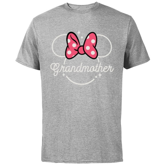 Disney Minnie Mouse Grandmother Head Icon Magic Mother’s Day - Short Sleeve Cotton T-Shirt for Adults - Customized-Athletic Heather