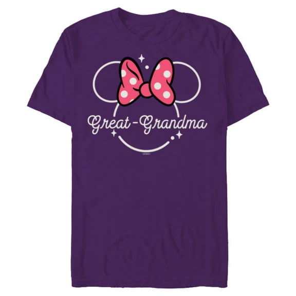 Disney Minnie Mouse Great-Grandma Icon Magic Mother’s Day - Short Sleeve Blended T-Shirt for Adults - Customized-Purple