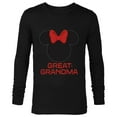 thumbnail image 1 of Disney Minnie Mouse Great-Grandma Red Bow Mother’s Day - Long Sleeve T-Shirt for Men - Customized-Black, 1 of 5