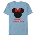 thumbnail image 1 of Disney Minnie Mouse Great-Grandma Red Bow Mother’s Day - Short Sleeve Blended T-Shirt for Adults - Customized-Ocean Blue, 1 of 5