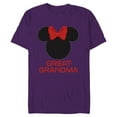 thumbnail image 1 of Disney Minnie Mouse Great-Grandma Red Bow Mother’s Day - Short Sleeve Blended T-Shirt for Adults - Customized-Purple, 1 of 5