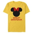 thumbnail image 1 of Disney Minnie Mouse Great-Grandma Red Bow Mother’s Day - Short Sleeve Blended T-Shirt for Adults - Customized-Yellow, 1 of 5