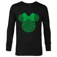 thumbnail image 1 of Disney Minnie Mouse Green 4-Leaf Clovers St. Patrick's Day - Long Sleeve T-Shirt for Men - Customized-Black, 1 of 5