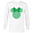 thumbnail image 1 of Disney Minnie Mouse Green 4-Leaf Clovers St. Patrick's Day - Long Sleeve T-Shirt for Men - Customized-White, 1 of 5