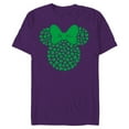 thumbnail image 1 of Disney Minnie Mouse Green 4-Leaf Clovers St. Patrick's Day - Short Sleeve Blended T-Shirt for Adults - Customized-Purple, 1 of 5