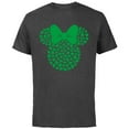 thumbnail image 1 of Disney Minnie Mouse Green 4-Leaf Clovers St. Patrick's Day - Short Sleeve Cotton T-Shirt for Adults - Customized-Charcoal, 1 of 5